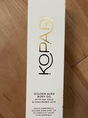 Kopari Golden Aura Body Oil Box – White & Gold Accents 3.3 Fl oz